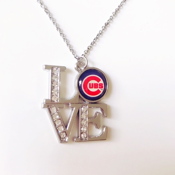 LOVE Chicago Cubs Necklace - Picture 2 of 3